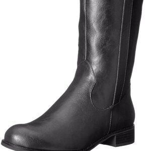Life Stride Black Sikora Faux Leather Knee High Riding Boots